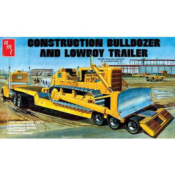 AMT - 1/25 LOWBOY TRAILER en BULLDOZER COMBO