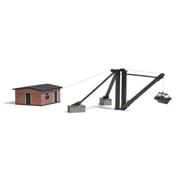Busch - SCHWENKKRAN MIT WINDENHAUS H0