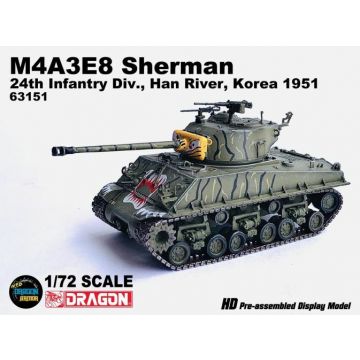 Dragon - 1/72 M4a3e8 Sherman Tiger Face 24th Infa Korea 1951 (9/22) * - Dra63151