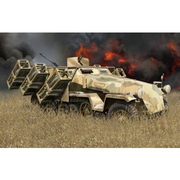 Dragon - 1/35 Sd.kfz.251/1 Ausf.c Rivetted W/throw Frame (9/22) * - Dra6966