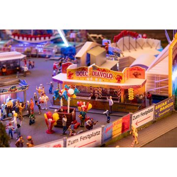 Faller - 1/87 SNOEPKRAAM EN BALLONARTIEST
