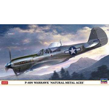 Hasegawa - 1/48 P-40N WARHAWK NATURAL METAL ACES (2/23) *