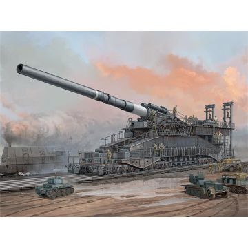 Hobbyboss - 1/72 German 80cm K(E) Railway Gun Dora - Hbs82911