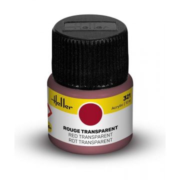 Heller - HELLER ACRYLIC PAINT 321 RED TRANSPARENT 12 ML