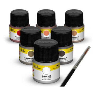 Heller - HELLER COLOUR SET SAILING SHIPS ACRYLIC 6x12 ML + BRUSH