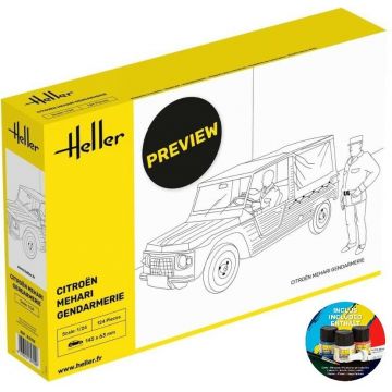 Heller - 1/24 STARTER KIT CITROEN MEHARI GENDARMERIE (12/23) *