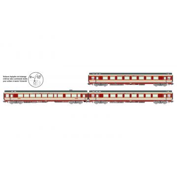 Jouef - 1/87 SNCF 3-P GR.CONF. COACHES KLEBER BETON IV (3/25) *