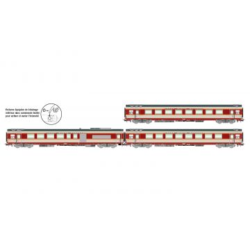 Jouef - 1/87 SNCF 3-P GR.CONF. COACHES KLEBER BETON IV (3/25) *