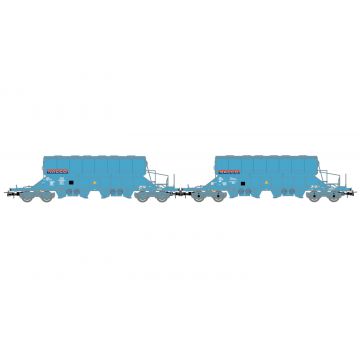 Jouef - 1/87 NACCO 2-P TAOOS HOPPER WAGONS L.BLUE VI (6/24) *