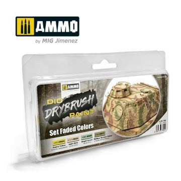 Ammo Mig Jimenez - DRYBRUSH SET FADED COLORS 4 JARS (3/23) *