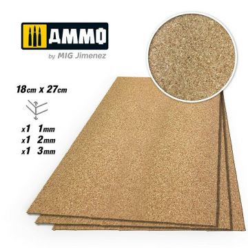 Ammo Mig Jiminez - AMMO CREATE CORK FINE GRAIN MIX 1/2/3MM 1X