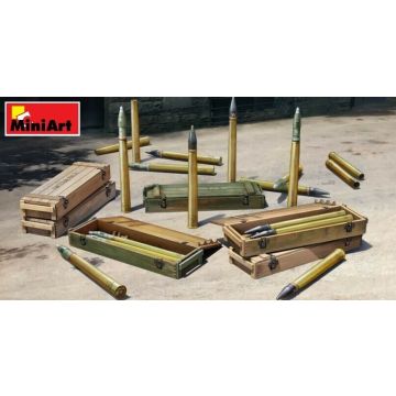 MiniArt - 1/35 7.5CM PAK 40 AMMO BOXES WITH SHELLS SET 1 (?/23) *