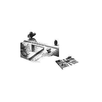 Plastruct - 1/100 SIMPLE SPAN BRIDGE KIT-1001 275X125X125MM