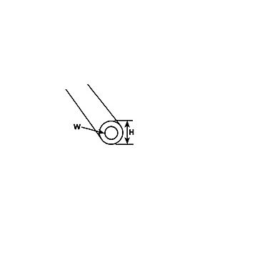 Plastruct - TUBING ROUND ACRYLIC CL. 2.4x1.3x0.5MM 375MM 10X CTB-3