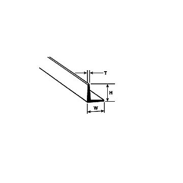 Plastruct - ANGLE FINELINE STYRENE 1.2x1.2x0.4MM 250MM 10X AFS-1