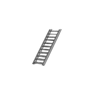 Plastruct - 1/48 STAIRWAY STYRENE WH. 6.7x22.2MM 300MM 1X STAS-8