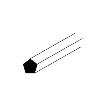 Plastruct - ROD PENTAGON STYRENE 1.5MM 250MM 10X MRP-60