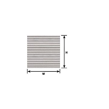 Plastruct - 1/100 SHEET CORRUGATED SIDING WH. 0.5x300x175MM 2X PS-11