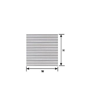 Plastruct - 1/100 SHEET RIBBED ROOF/CORR. BEIGE 0.5x300x175MM 2X PS-13
