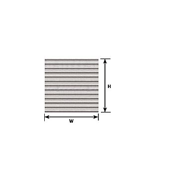 Plastruct - 1/48 SHEET CORRUGATED SIDING GRAY 0.5x300x175MM 2X PS-24