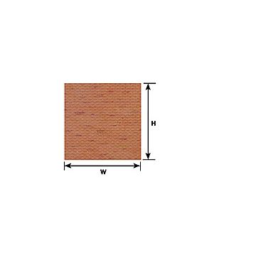 Plastruct - 1/125 SHEET BRICK RED CLAY 0.5x300x175MM 2X PS-95