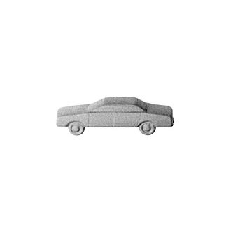Plastruct - 1/250 CAR B CAST METAL WH./TIN 5.2x7.9x22.2MM 3X AMM-250B
