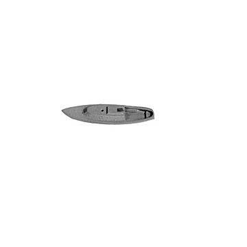 Plastruct - 1/250 SAIL BOAT B METAL 6.4x15.9x50.8MM 2X BTM-250B