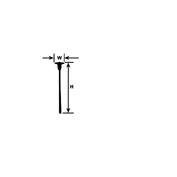 Plastruct - 1/48 HALOGEN LAMP STY. 57.2x11.1MM 5X HAL-48