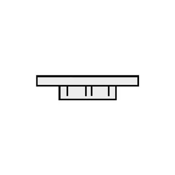Plastruct - FLANGED CAP HEAD TB-40 ABS MED. GRAY 39.7x28.2MM 3X VHF-40