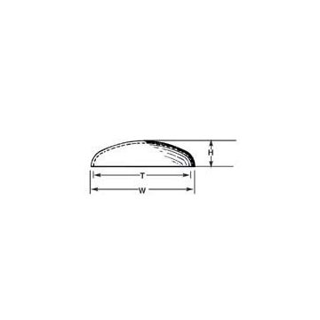Plastruct - ELLIPTICAL DOME TB-20 ACRYL CL. 15.9x3.7MM 5X VHE-20