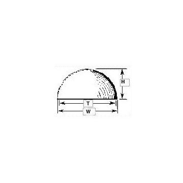 Plastruct - HEMISPH. DOME TB-600 ACRYL CL. 152.4x146.1x76.2MM 1X VHH-600