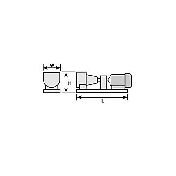 Plastruct - PUMP AND MOTOR SET TOP SUCT ABS 60.3x19.1x15.9MM 1X PCM-42