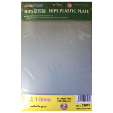 Trumpeter - 1.0mm Hips Plastic Sheet A4 Size 210x300mm 2pcs - Trp08003