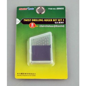 Trumpeter - Twist Drilling Auger Bit Set 2 Ã˜ 1.0-1.7mm 8pcs - Trp09955
