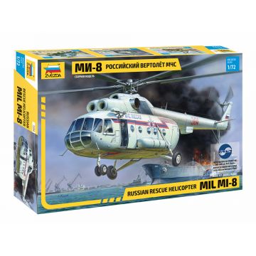 Zvezda - 1/72 RUSSIAN RESCUE HELICOPTER MIL MI-8 (12/24) *