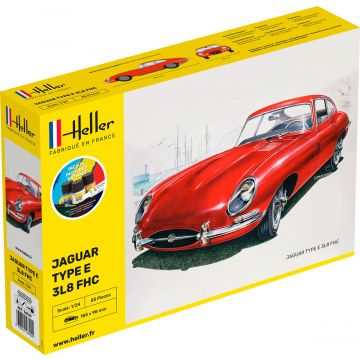 Heller - 1/24 Starter Kit Jaguar Type E 3l8 Fhchel56709