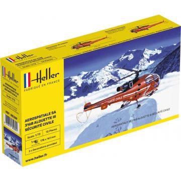 Heller - 1/72 316b Alouette Iii Securite Civilehel80289