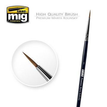 Mig - 1 Premium Marta Kolinsky Round Brush - MIG8602