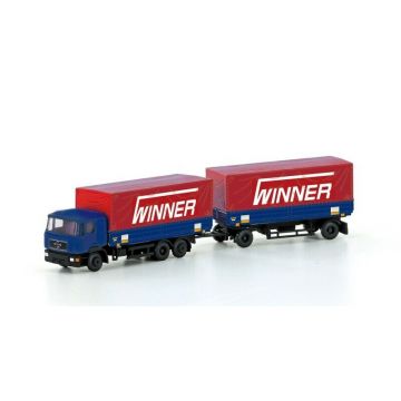 Minis - 1/160 Man F90 3-achs W.pritschen-hangerzug Winner - MIS-LC4630