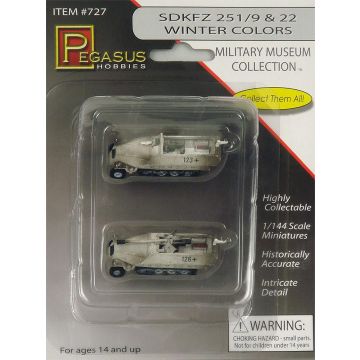 pegasus - 1/144 SdKFZ 251/9 & 22, Winter, Fertigmodelle