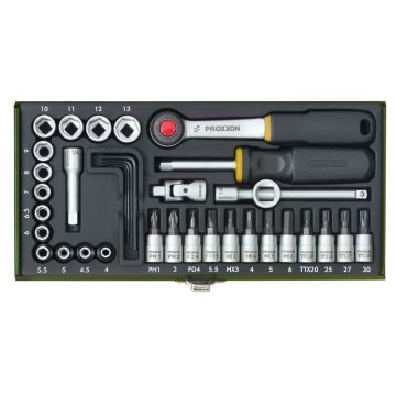 Proxxonindustrial - Dopsleutelset 1/4"" (36-dlg.)