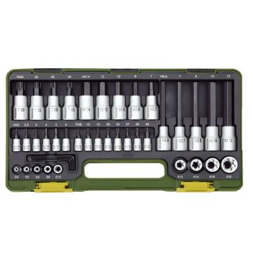 Proxxonindustrial - Speciale Set V. Tx En Binnenzeskant, 1/4"" + 1/2"" (42-dlg.)