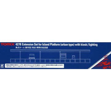 Tomytec - Erweiterungs-Set Bahnsteig, beleuchtet, mit Kiosk