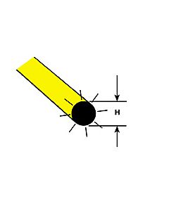 Plastruct - ROD ROUND ACRYLIC YEL FLUO 4.0MM 500MM 3X FARY-5